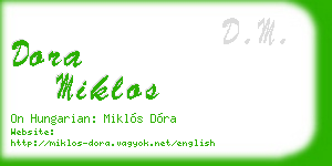 dora miklos business card