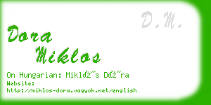 dora miklos business card